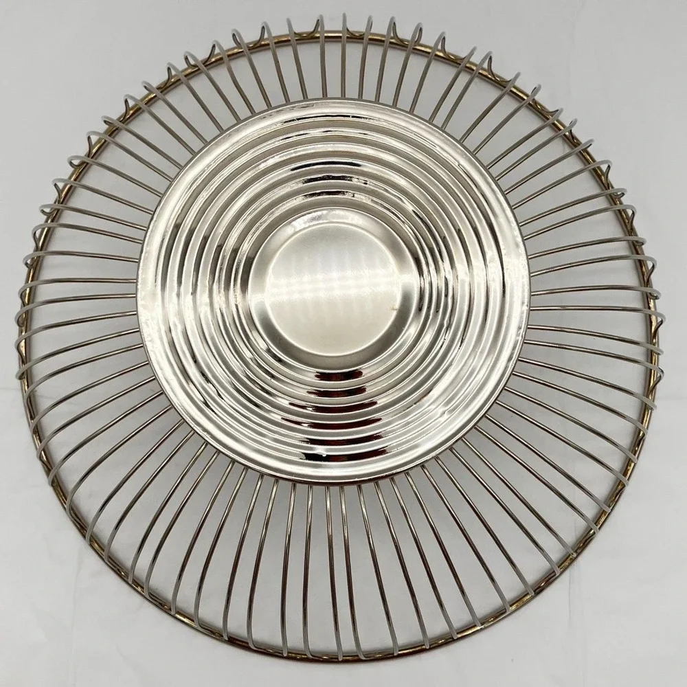 Alessi Wire Centerpiece Fruit Basket 826/24 9.5in Silver Stainless Steel